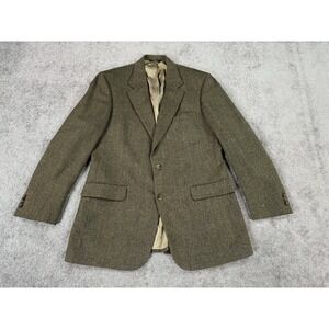 Brooks Brothers Suit Jacket 44 R Taupe LambWools 346 Birdseye Luxury Designer